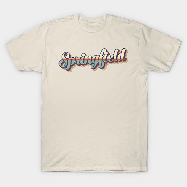 Springfield // Retro Vintage Style T-Shirt by Stacy Peters Art